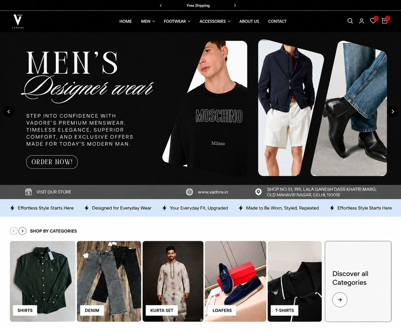 Vadore website project