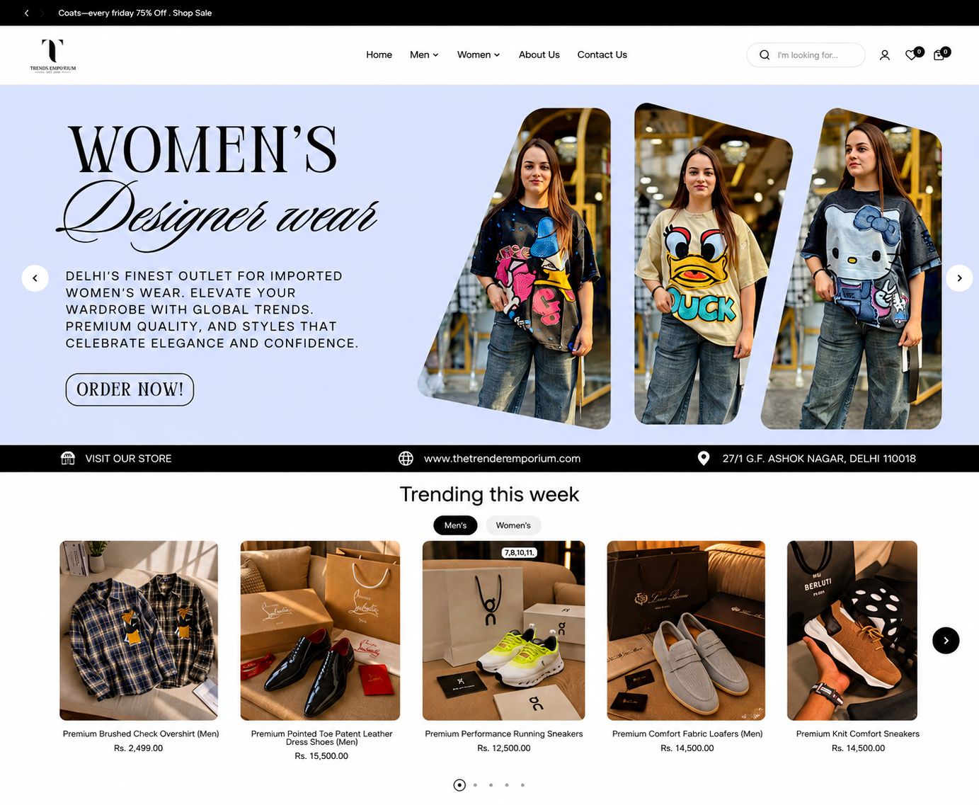 The Trendsemporium website project
